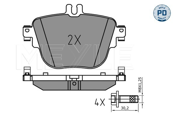 Set placute frana,frana disc 025 227 9217/PD MEYLE