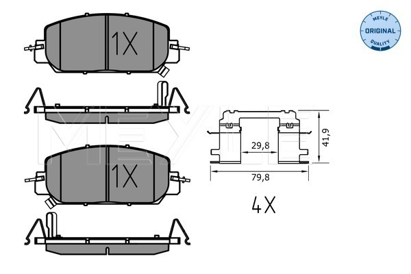 Set placute frana,frana disc 025 227 9717 MEYLE