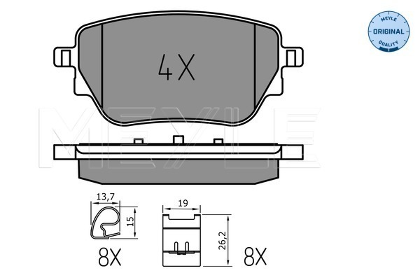 Set placute frana,frana disc 025 229 8617 MEYLE