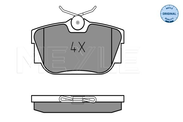 set placute frana,frana disc 025 232 2417 MEYLE