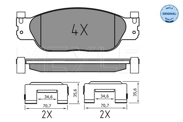 Set placute frana,frana disc 025 234 2318 MEYLE