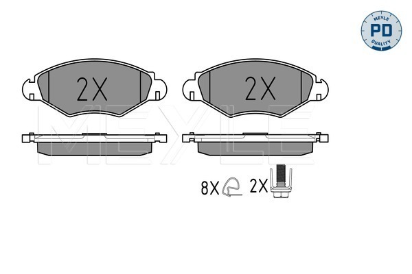 Set placute frana,frana disc 025 235 9718/PD MEYLE