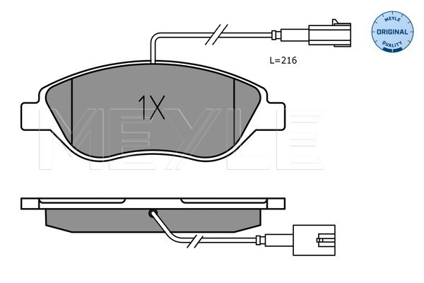 Set placute frana,frana disc 025 237 1119 MEYLE