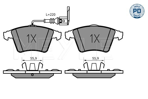 Set placute frana,frana disc 025 237 4619/PD MEYLE