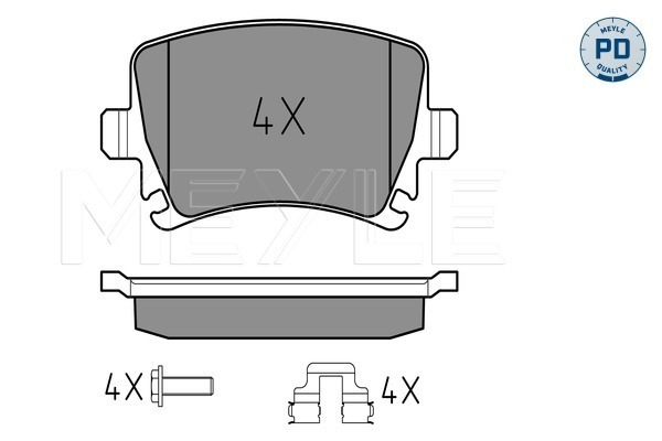 Set placute frana,frana disc 025 239 1417/PD MEYLE