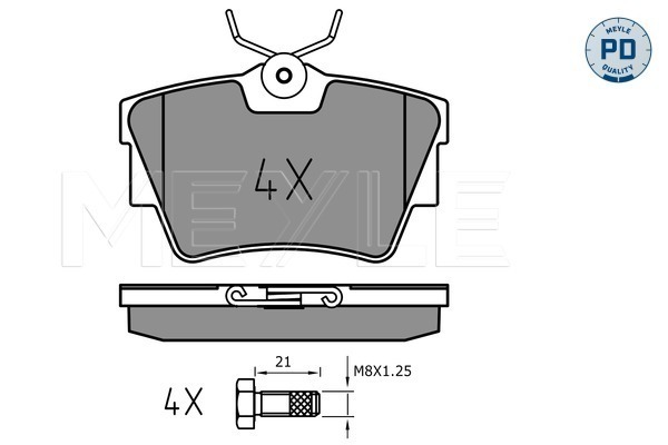 Set placute frana,frana disc 025 239 8017/PD MEYLE