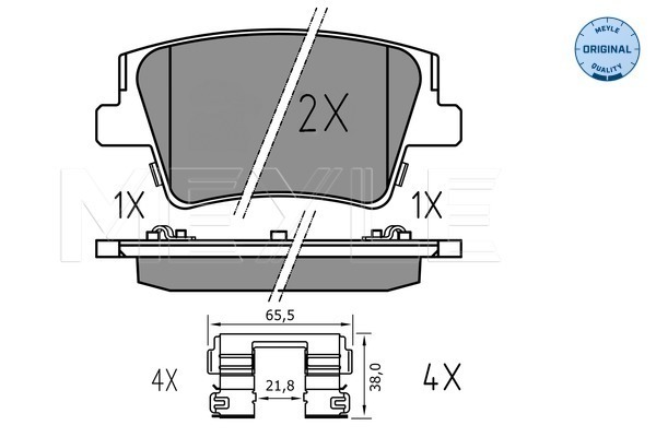 Set placute frana,frana disc 025 240 0016 MEYLE