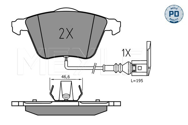 Set placute frana,frana disc 025 240 2120/PD MEYLE