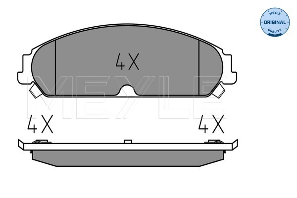 Set placute frana,frana disc 025 241 6417/W MEYLE