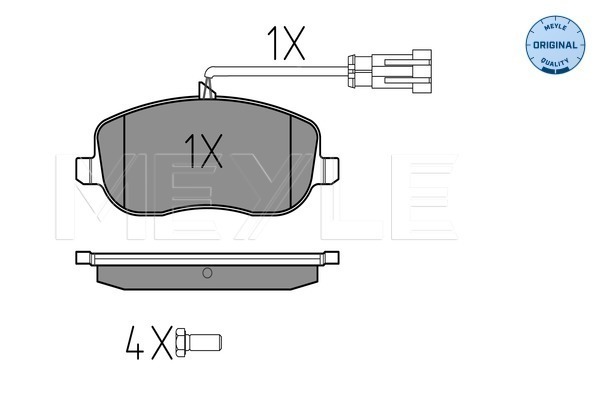 Set placute frana,frana disc 025 242 9419/W MEYLE