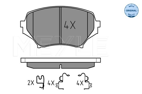 Set placute frana,frana disc 025 242 9714/W MEYLE