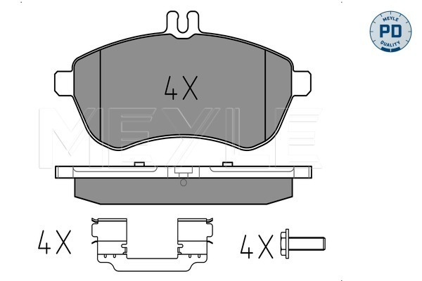 Set placute frana,frana disc 025 243 0620-1/PD MEYLE