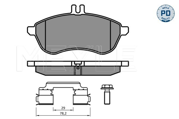 Set placute frana,frana disc 025 243 0620-2/PD MEYLE