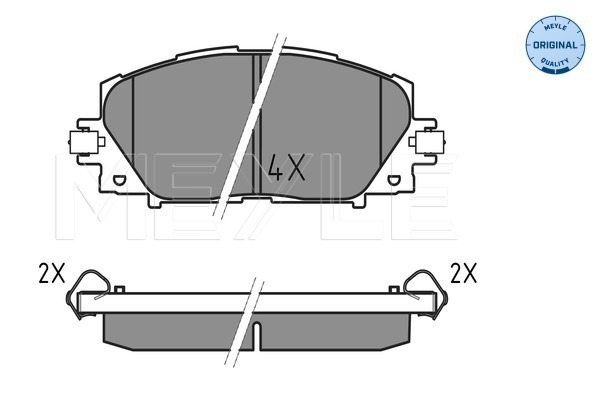 Set placute frana,frana disc 025 244 5116 MEYLE