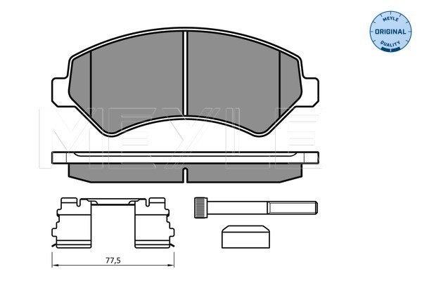 Set placute frana,frana disc 025 244 6619/W1 MEYLE