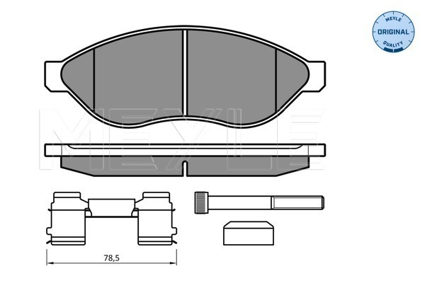 Set placute frana,frana disc 025 244 6819/W2 MEYLE