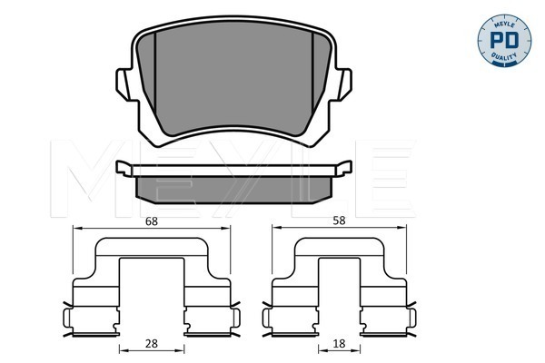 Set placute frana,frana disc 025 244 8317/PD MEYLE