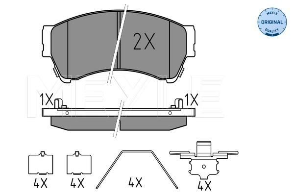 Set placute frana,frana disc 025 245 8217/W MEYLE