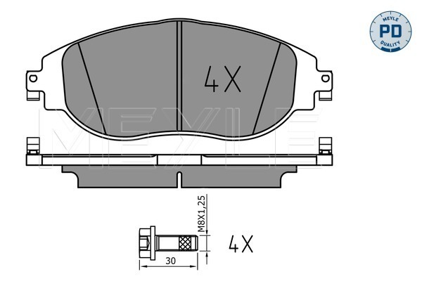 Set placute frana,frana disc 025 247 3821/PD MEYLE