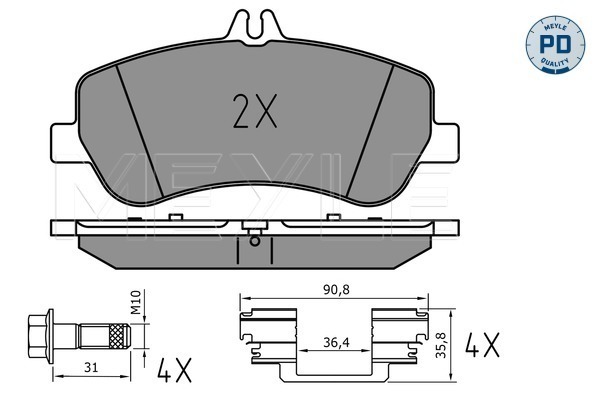 Set placute frana,frana disc 025 248 6720/PD MEYLE