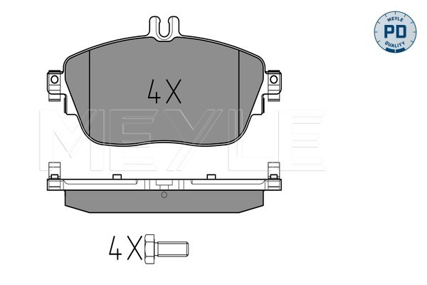 Set placute frana,frana disc 025 248 6919/PD MEYLE