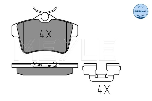 Set placute frana,frana disc 025 249 2217 MEYLE