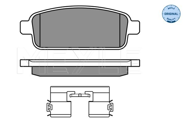 Set placute frana,frana disc 025 250 9616/W MEYLE