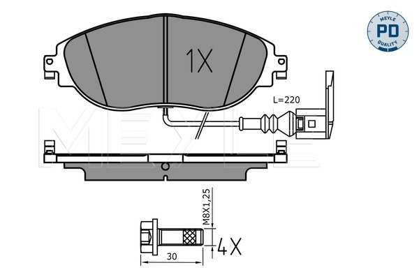 Set placute frana,frana disc 025 251 1720/PD MEYLE