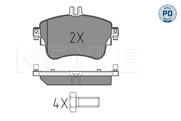 Set placute frana,frana disc 025 253 2619/PD MEYLE