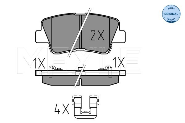 Set placute frana,frana disc 025 253 3715/W MEYLE