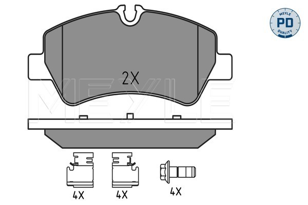 Set placute frana,frana disc 025 256 0418/PD MEYLE