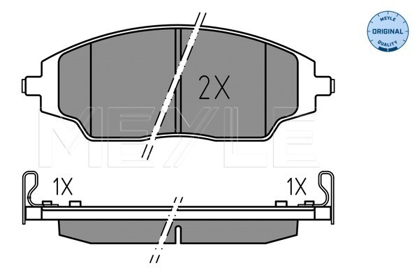 Set placute frana,frana disc 025 257 2218 MEYLE