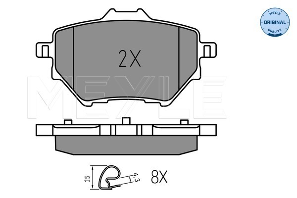 Set placute frana,frana disc 025 258 3917 MEYLE