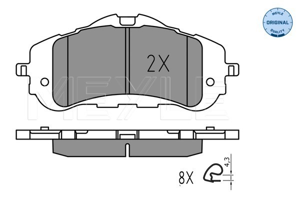 Set placute frana,frana disc 025 258 9518 MEYLE