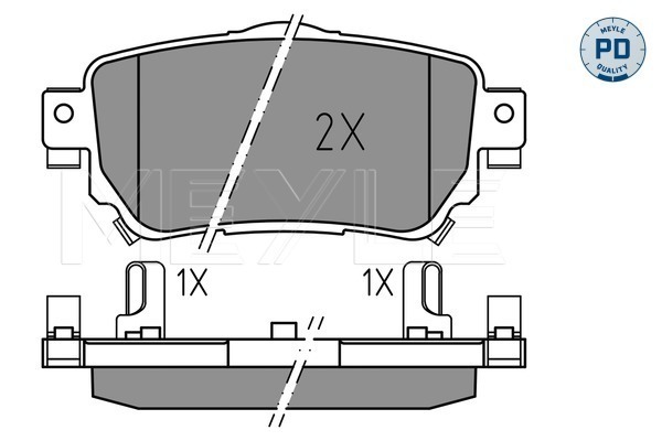 Set placute frana,frana disc 025 259 6515/PD MEYLE