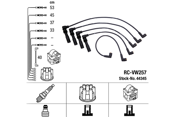 Set cablaj aprinder 44345 NGK