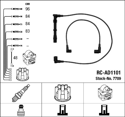 Set cablaj aprinder 7709 NGK