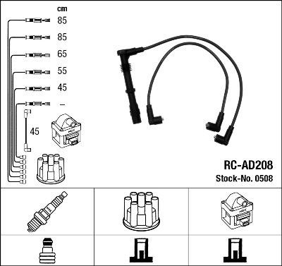 Set cablaj aprinder 0508 NGK