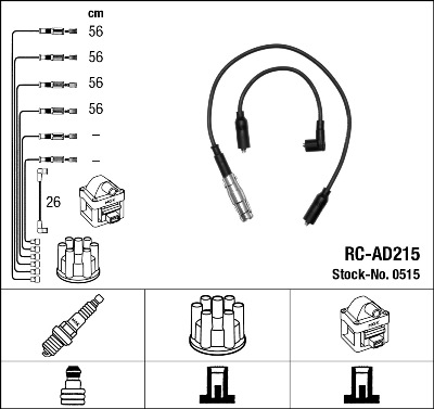 Set cablaj aprinder 0515 NGK