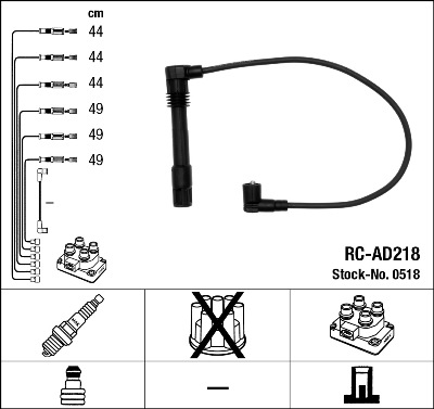 Set cablaj aprinder 0518 NGK