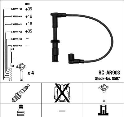 Set cablaj aprinder 8597 NGK