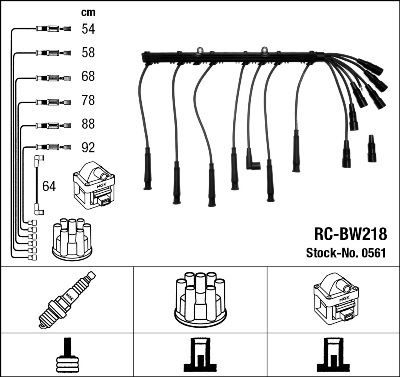 Set cablaj aprinder 0561 NGK