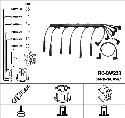 Set cablaj aprinder 0567 NGK