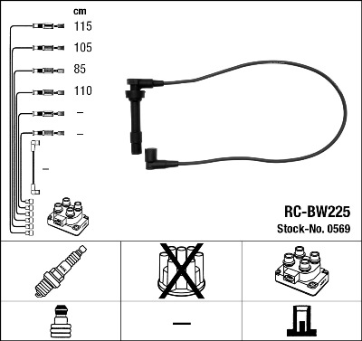 Set cablaj aprinder 0569 NGK