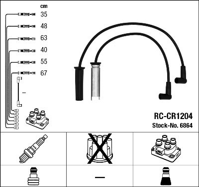 Set cablaj aprinder 6864 NGK