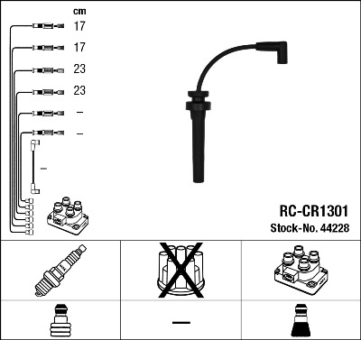 Set cablaj aprinder 44228 NGK