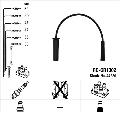 Set cablaj aprinder 44229 NGK