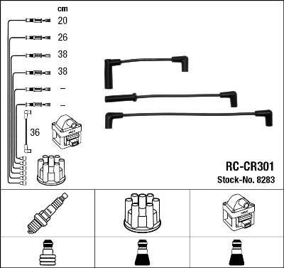 Set cablaj aprinder 8283 NGK