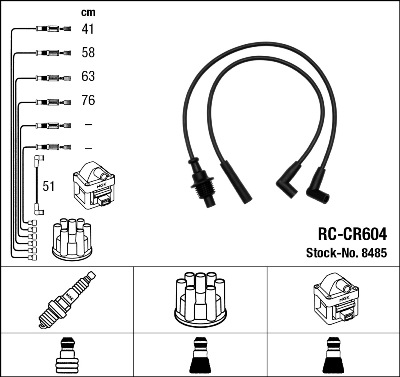 Set cablaj aprinder 8485 NGK