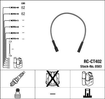 Set cablaj aprinder 0583 NGK